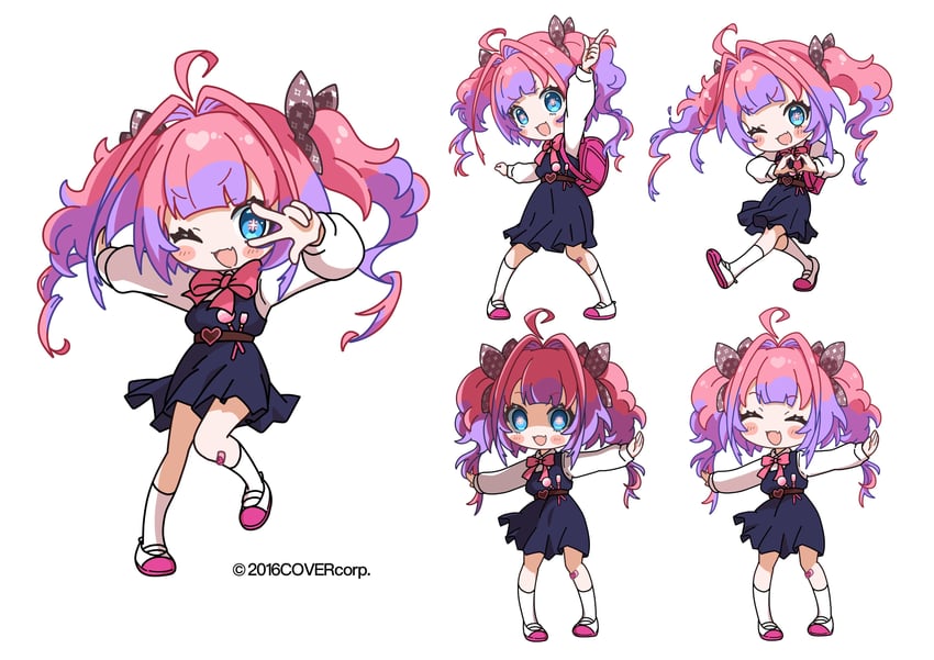 shigure ui and kikirara vivi (hololive and 2 more) drawn by marie_(marie_cookie222)