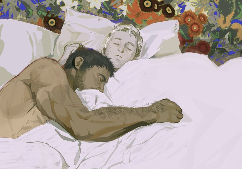 chris redfield and ethan winters (resident evil and 1 more) drawn by coffeebrownn
