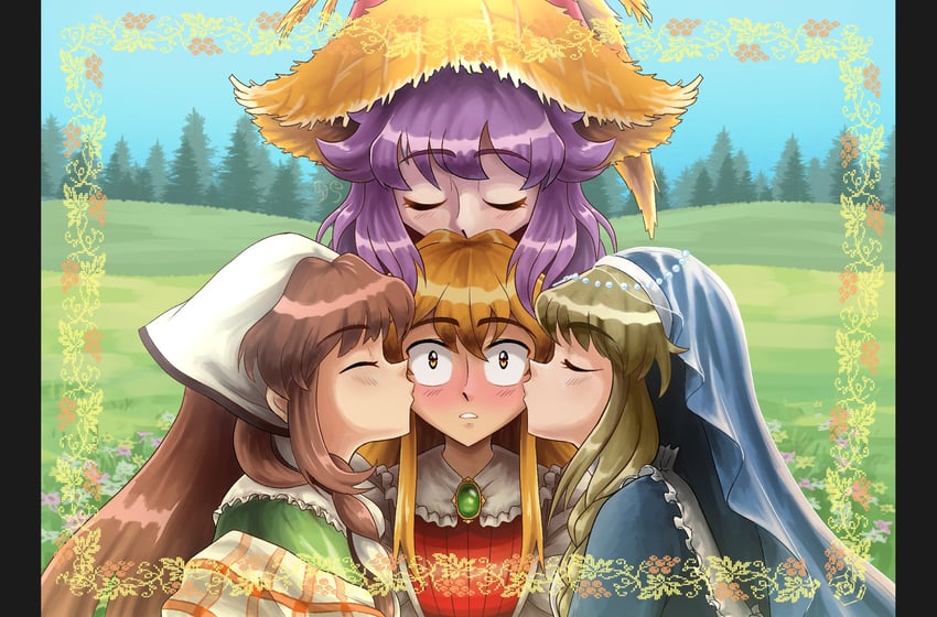 elise liedl, lebkuchen, rozenmarine, freya, and wheat grass (little goody two shoes) drawn by diana_sora