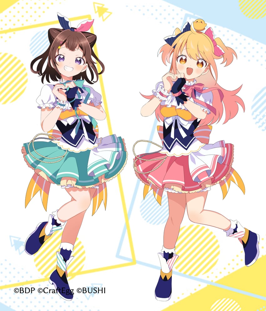 toyama kasumi and pmaru-sama (indie virtual youtuber and 1 more) drawn by hutaba_haru