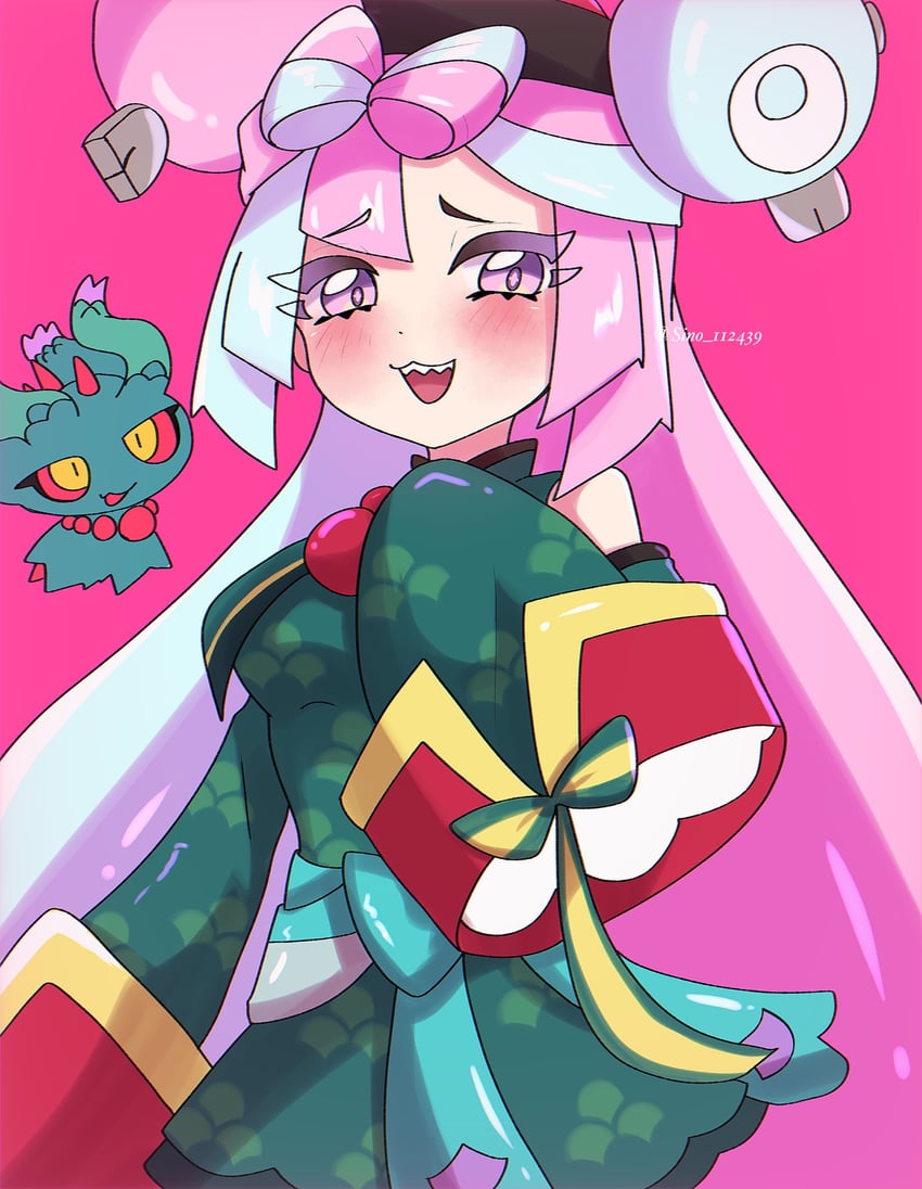 flutter mane and iono (pokemon and 1 more) drawn by sino_(pcxg4558)