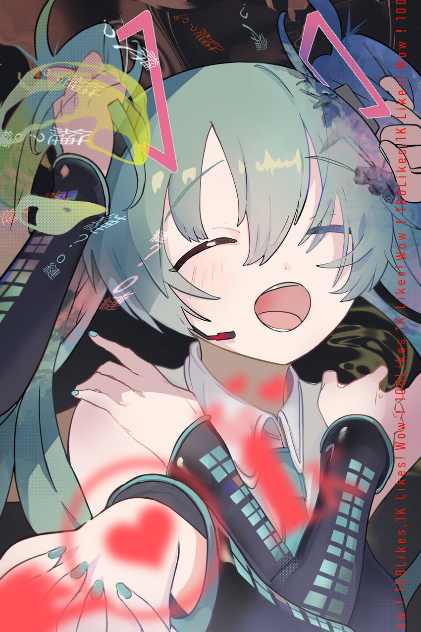 hatsune miku (vocaloid and 1 more) drawn by gottsuan