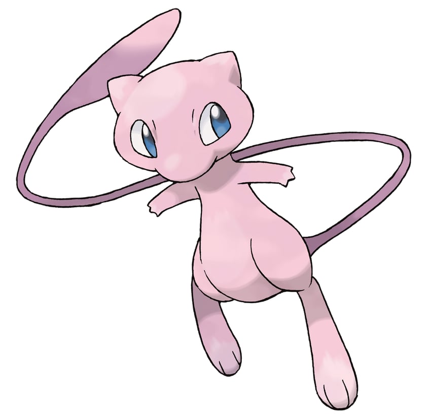 mew (pokemon and 1 more) drawn by sugimori_ken