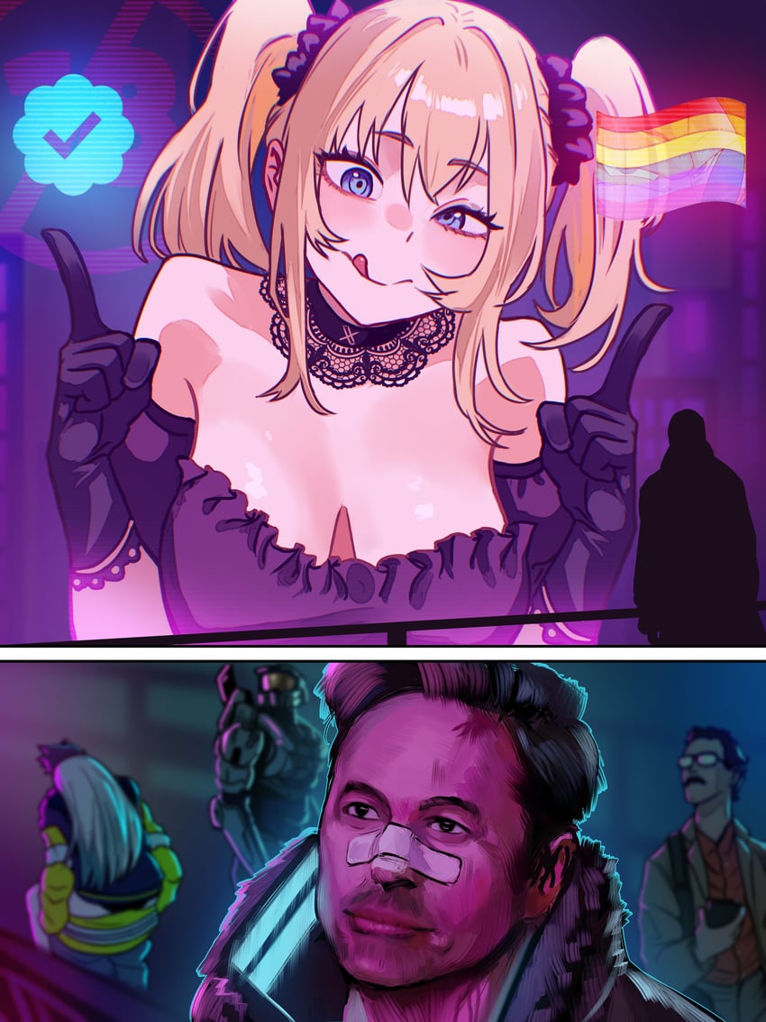 rebecca, lucy, david martinez, master chief, ani, and 3 more (real life and 7 more) drawn by vlizz