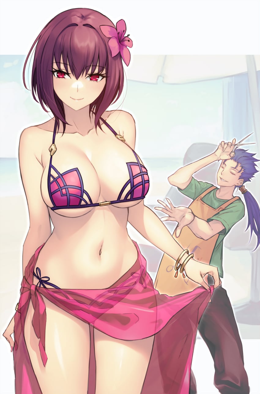 scathach and cu chulainn (fate and 1 more) drawn by dynamitenatalia