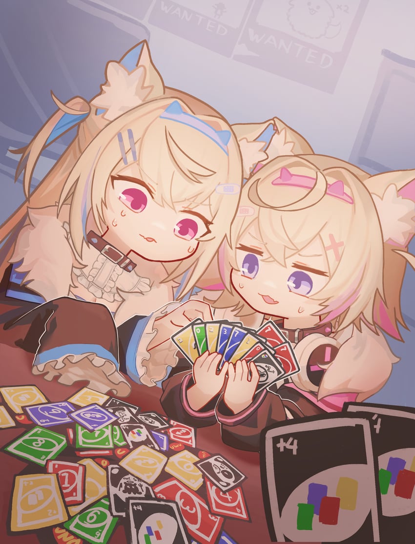 fuwawa abyssgard and mococo abyssgard (hololive and 1 more) drawn by nanachides