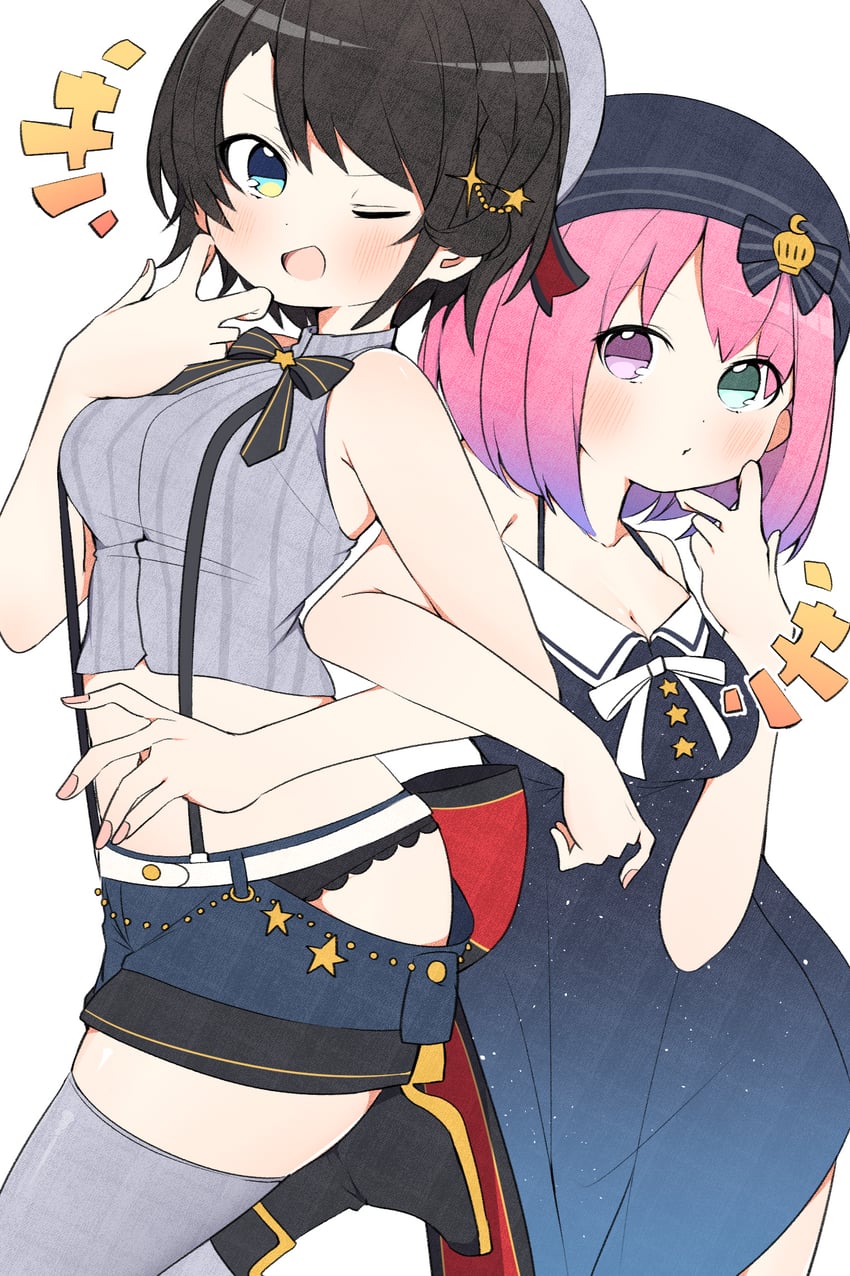 oozora subaru and himemori luna (hololive) drawn by kuma_no_bansoukou
