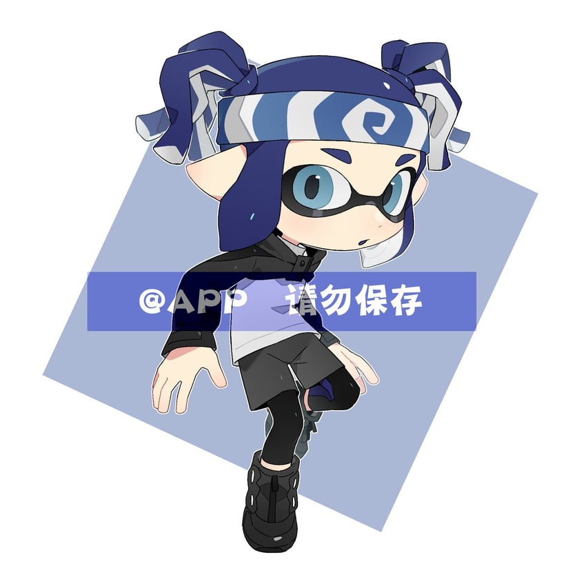 inkling player character and inkling girl (splatoon) drawn by ichijip_app