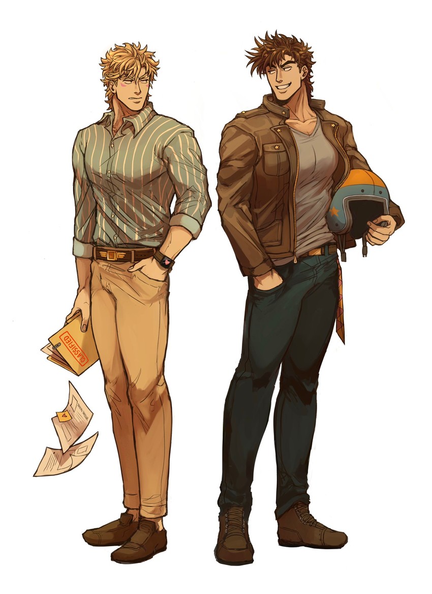 joseph joestar and caesar anthonio zeppeli (jojo no kimyou na bouken and 1 more) drawn by catneylang