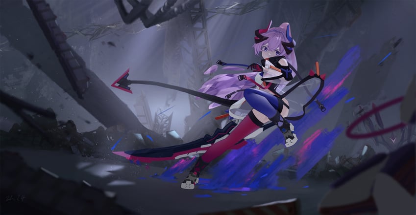 rozaliya olenyeva and delta (honkai and 1 more) drawn by xincang51450