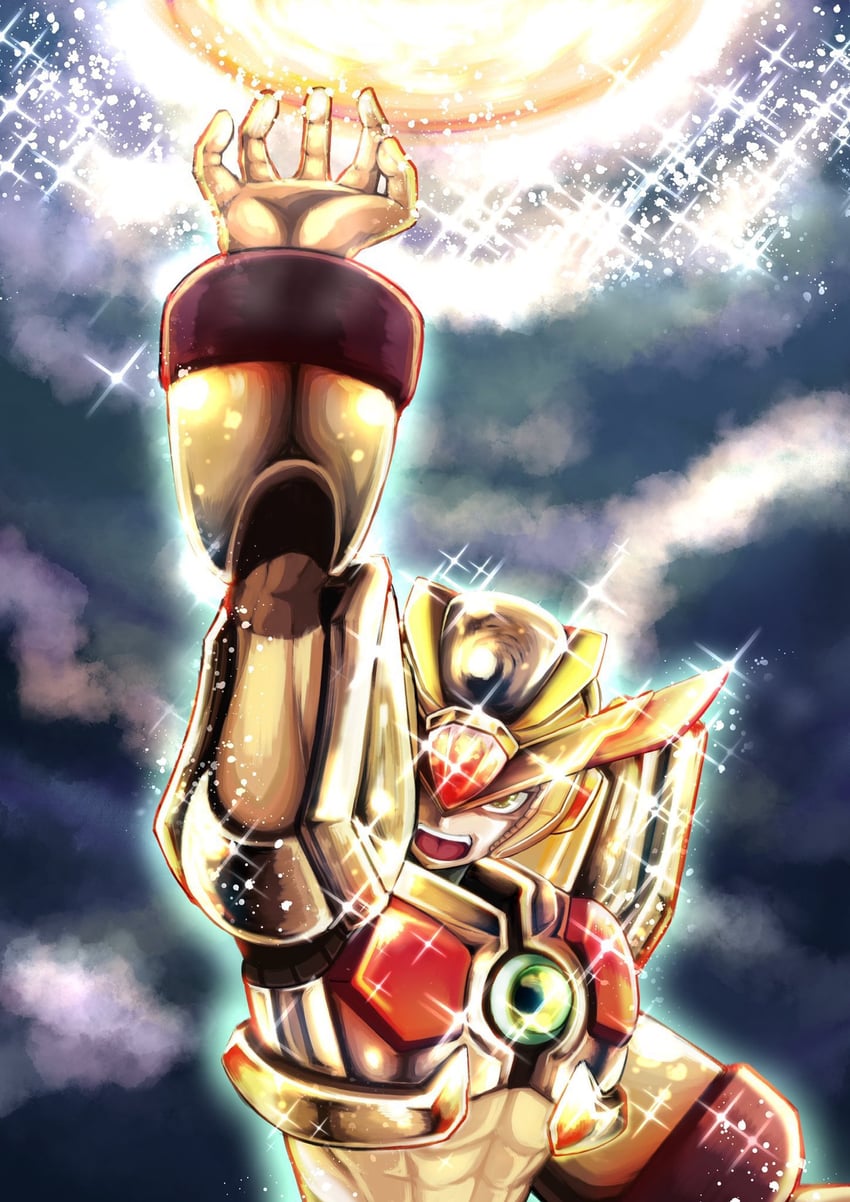 x and third armor x (mega man and 2 more) drawn by agetatekoron2