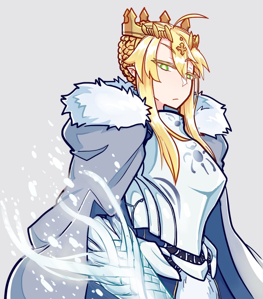 artoria pendragon and lion king (fate and 1 more) drawn by tenk