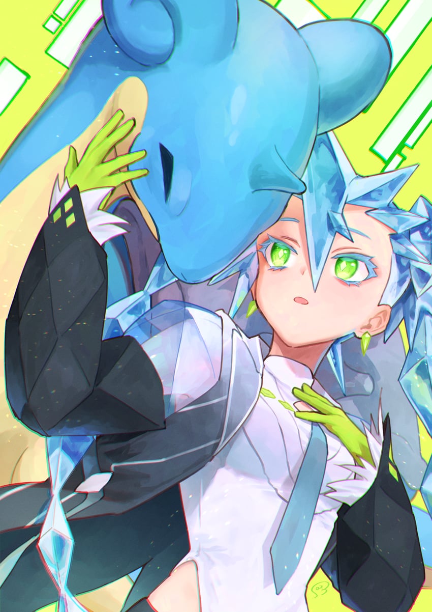 hatsune miku, lapras, and ice miku (pokemon and 2 more) drawn by bossan_3310