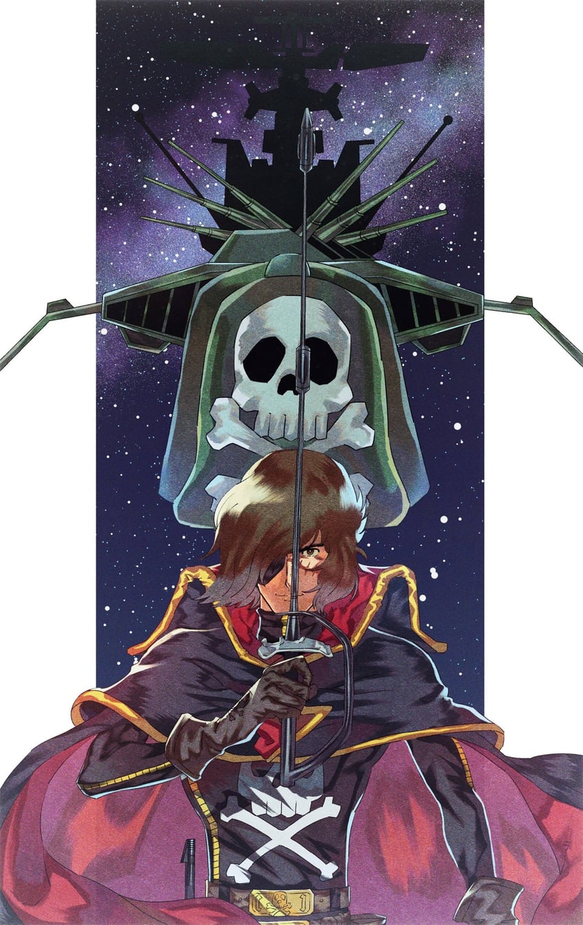 harlock and arcadia (harlock saga and 2 more) drawn by slllle1