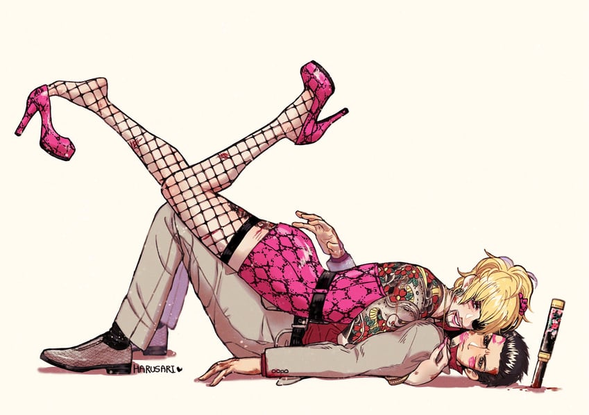 kiryu kazuma, majima goro, and goromi (ryuu ga gotoku and 2 more) drawn by harusari