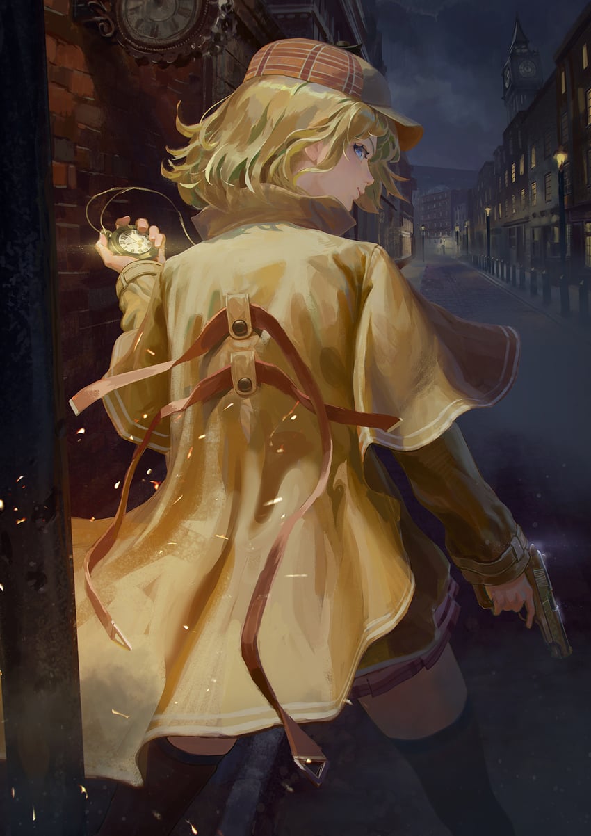 watson amelia (hololive and 1 more) drawn by bryuenart