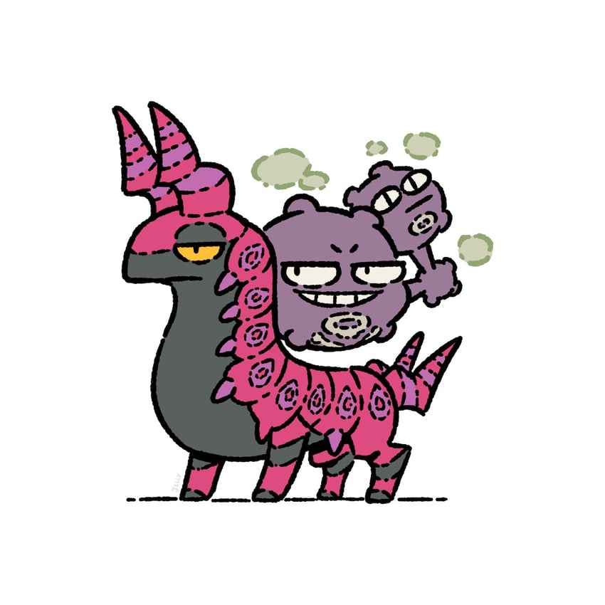 scolipede and weezing (pokemon and 2 more) drawn by plainwhite