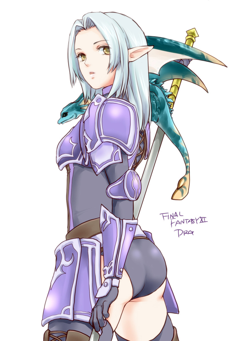 adventurer, dragoon, and dragoon wyvern (final fantasy and 1 more) drawn by sakutsuki