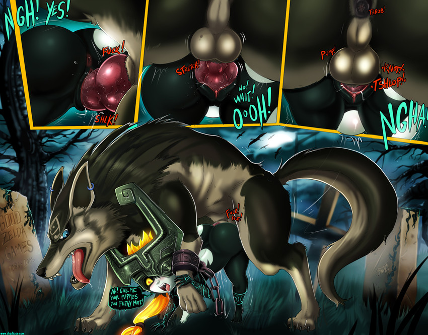 link, midna, and wolf link (the legend of zelda and 1 more) drawn by shadman