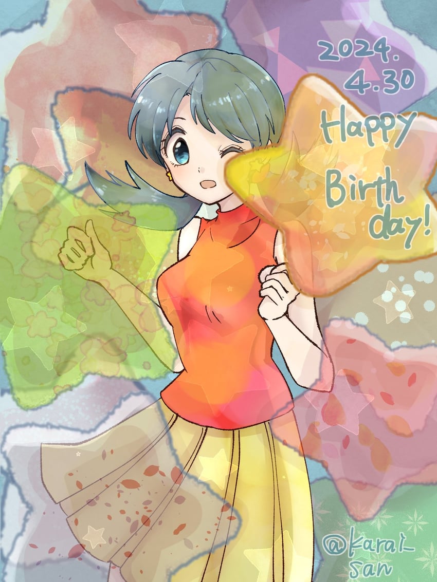 kris (pokemon and 1 more) drawn by karai_san