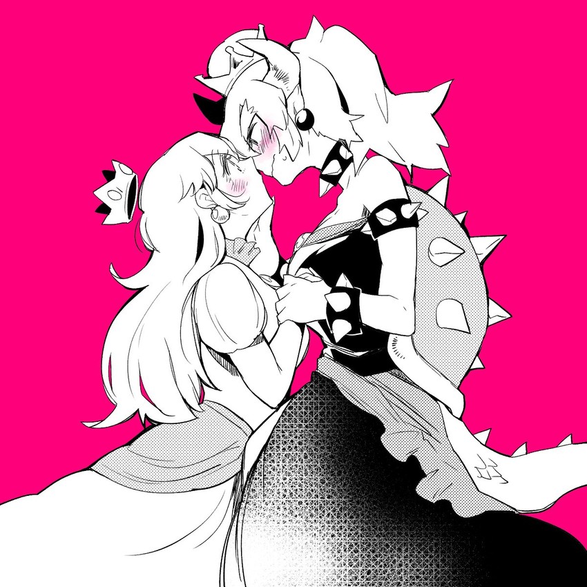 princess peach and bowsette (mario and 1 more) drawn by neji_(ultramarinesunset)