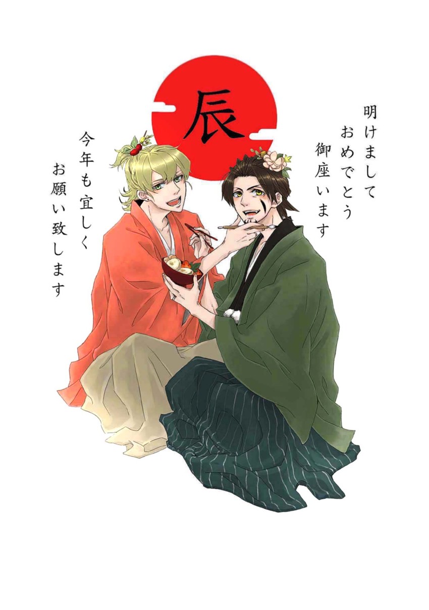 barnaby brooks jr. and kaburagi t. kotetsu (tiger & bunny) drawn by rukiusu