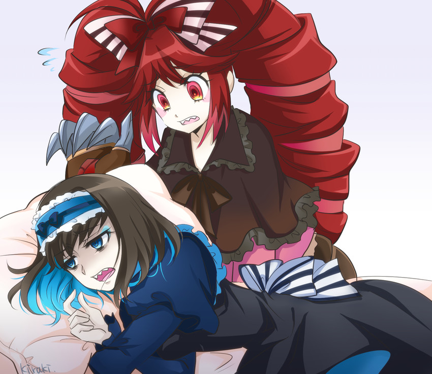 garie tuman and micha jawkan (senki zesshou symphogear) drawn by kiraki