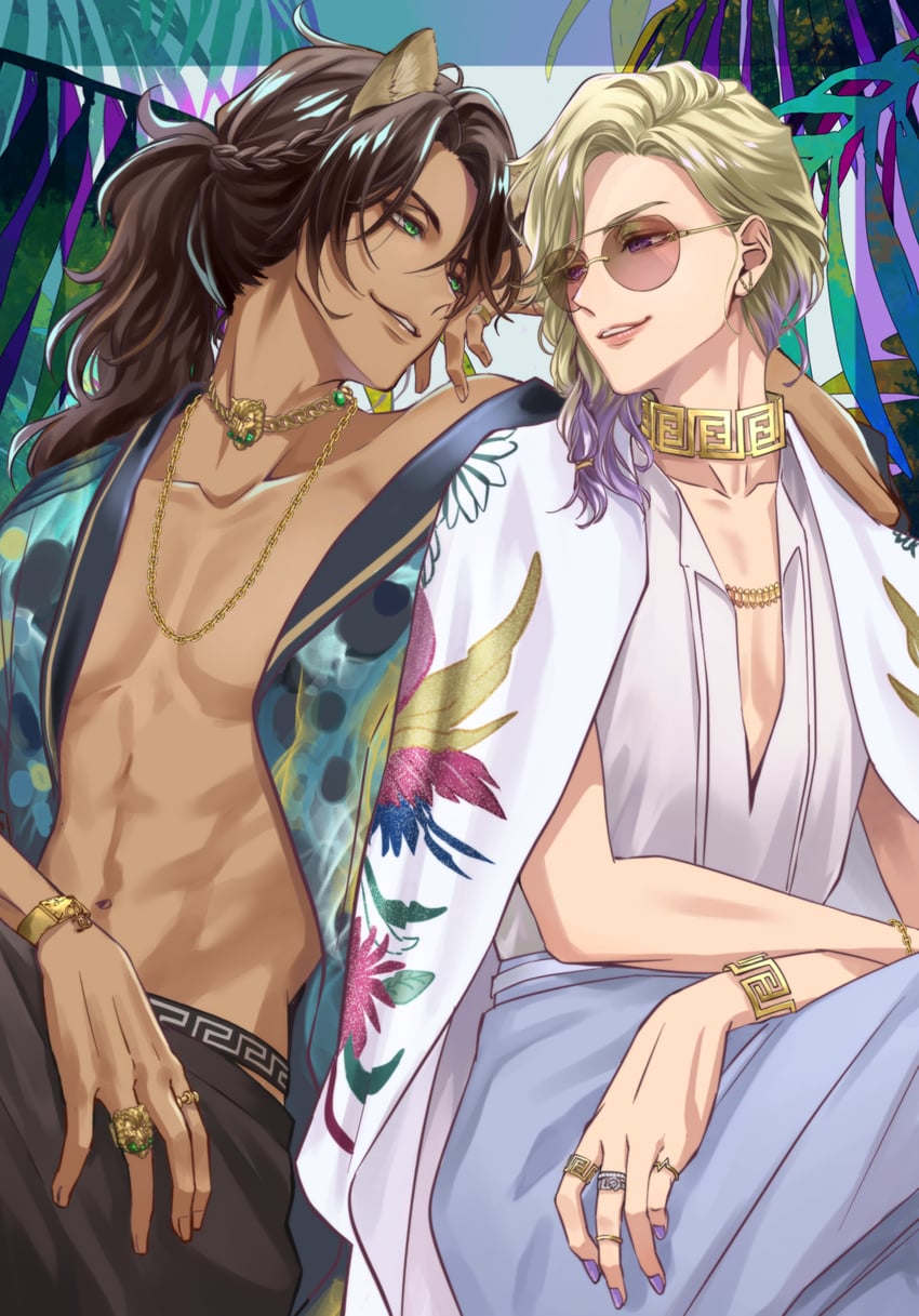 leona kingscholar and vil schoenheit (twisted wonderland) drawn by ukichan12011