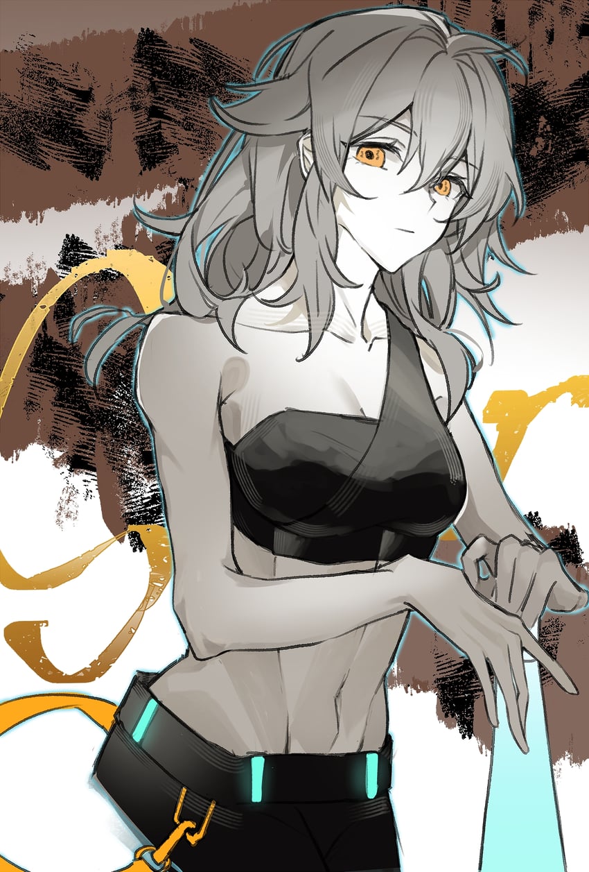 trailblazer and stelle (honkai and 1 more) drawn by daier45770