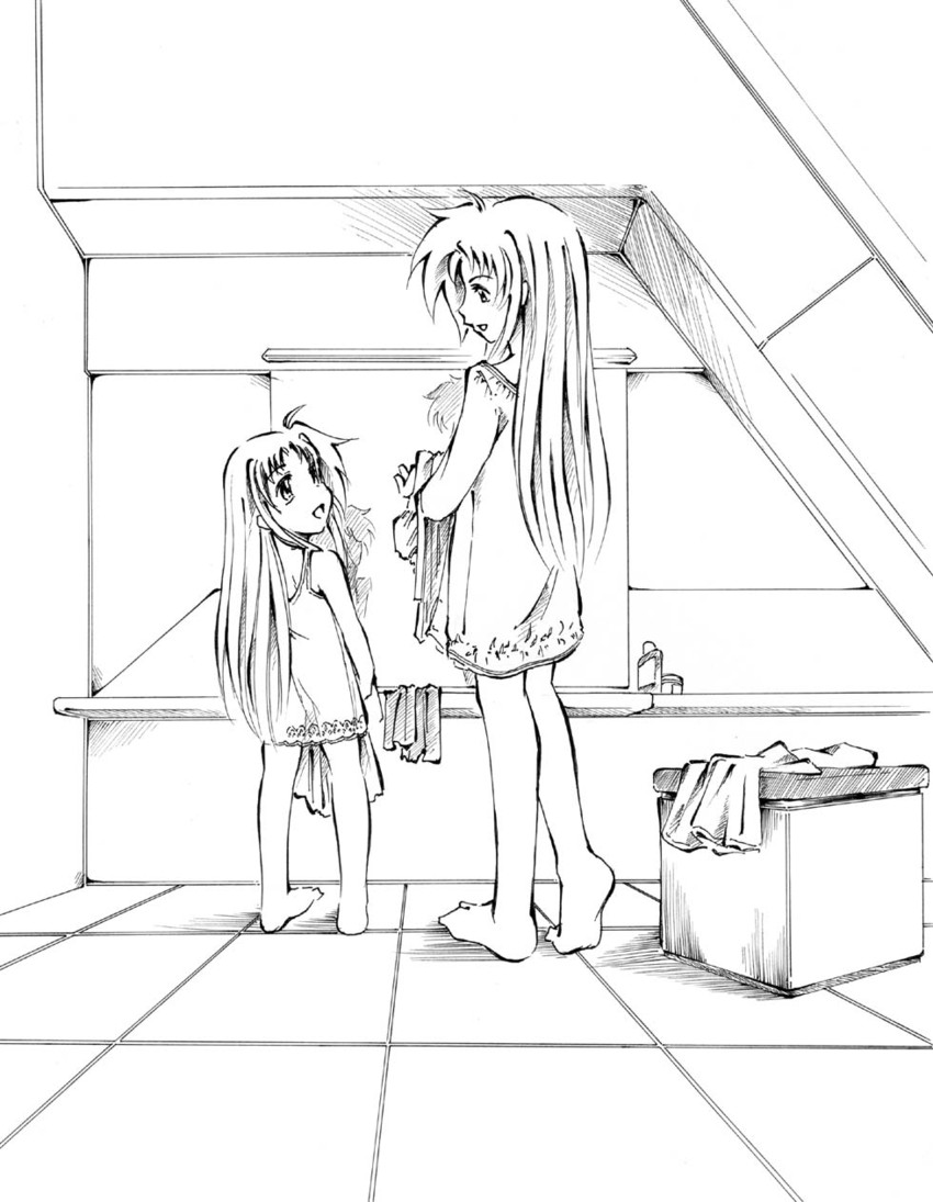 fate testarossa and alicia testarossa (lyrical nanoha and 2 more) drawn by jason_(kaiten_kussaku_kikou)