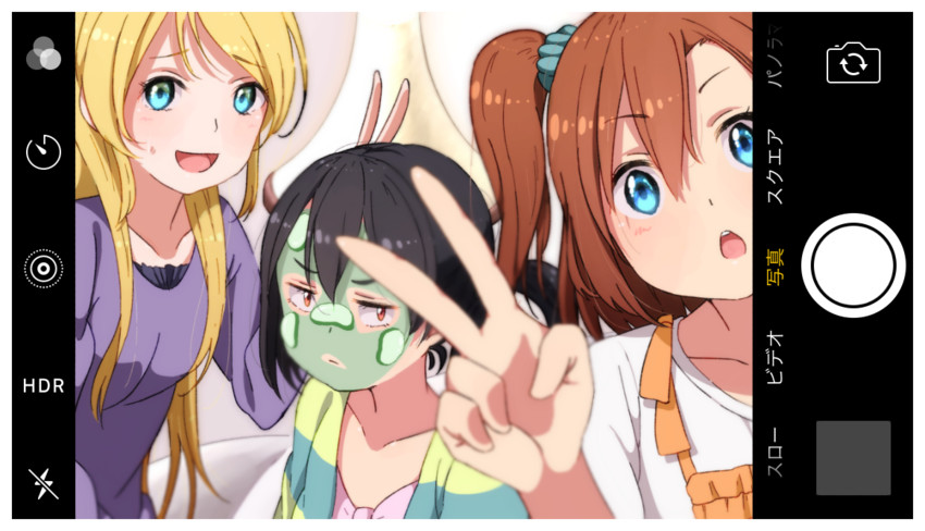 yazawa nico, ayase eli, and kosaka honoka (love live! and 1 more) drawn by shuca_ca