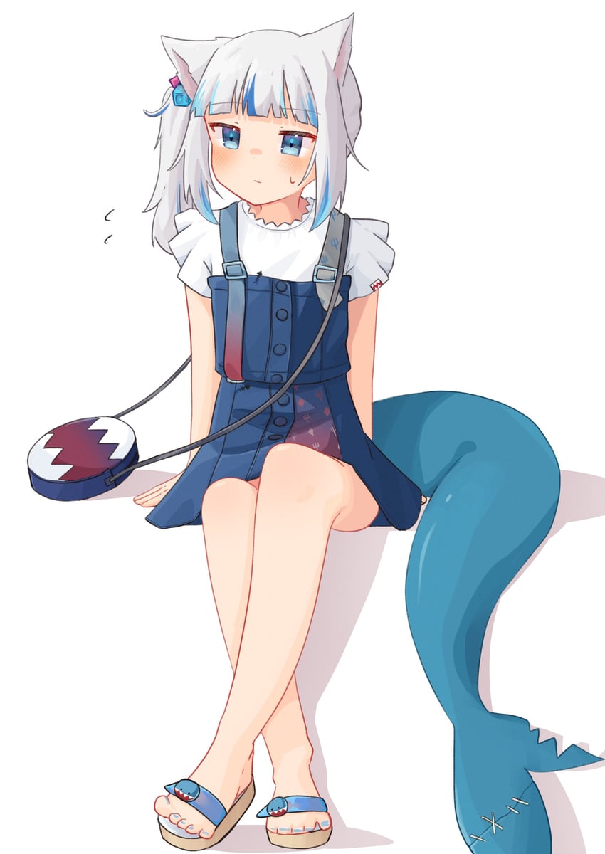 gawr gura (hololive and 1 more) drawn by kurushiro1102