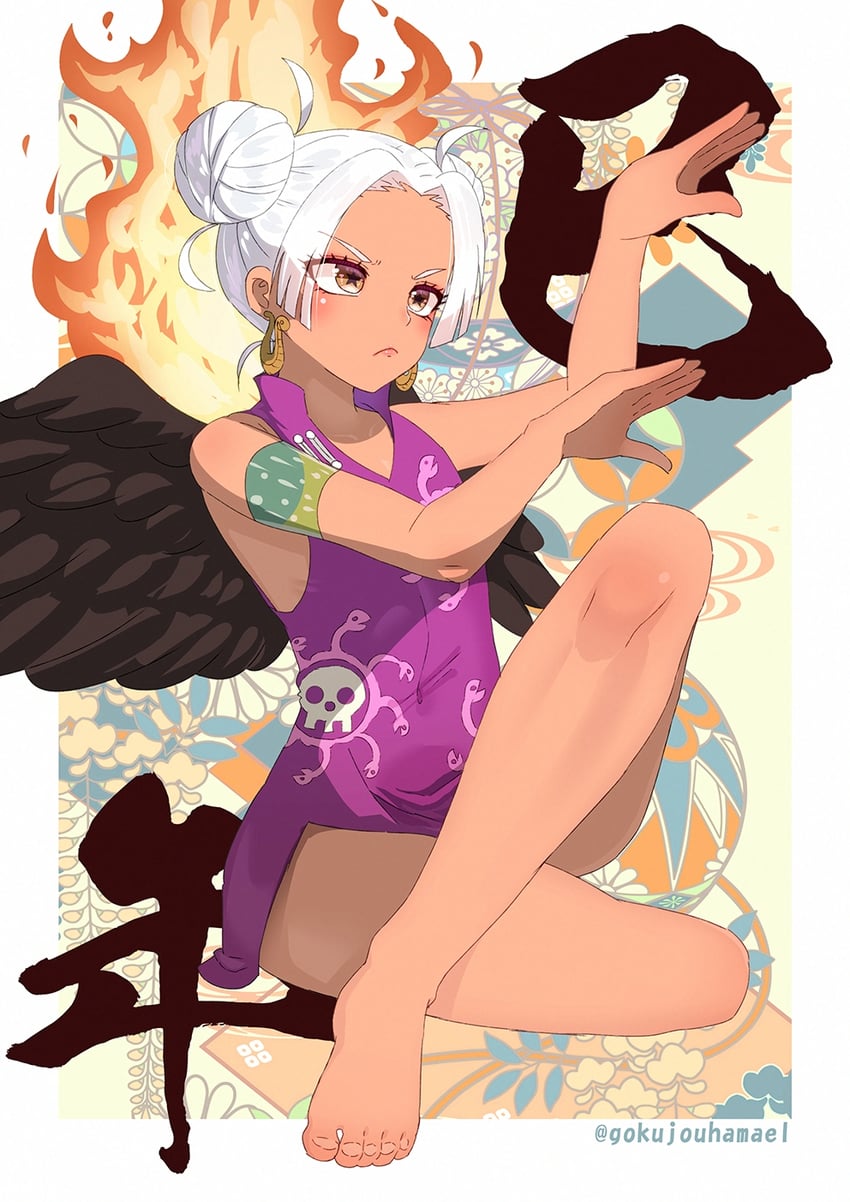 boa hancock and s-snake (one piece) drawn by hamaeru