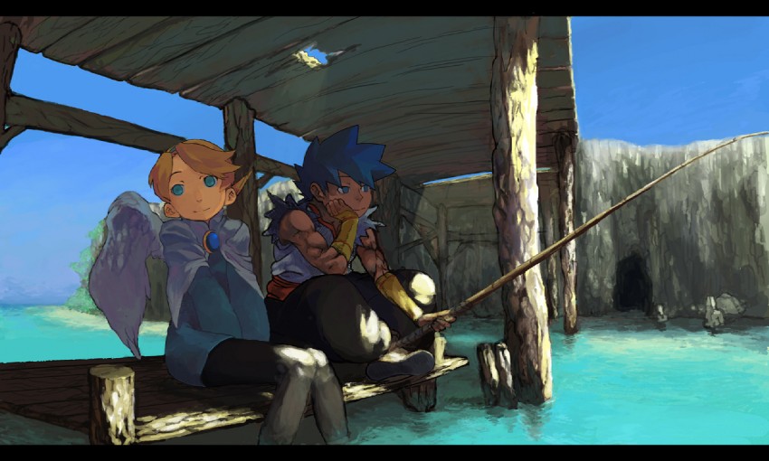 nina and ryu (breath of fire and 1 more) drawn by gigi_(graffitistelle)