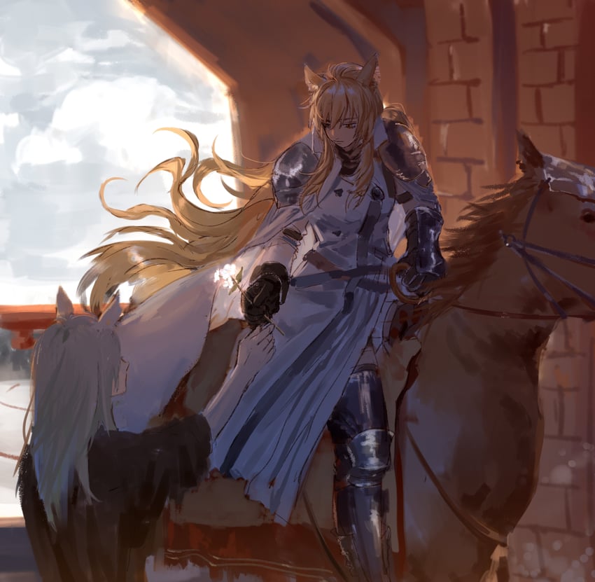 nearl and nearl the radiant knight (arknights) drawn by vaticancameos_c