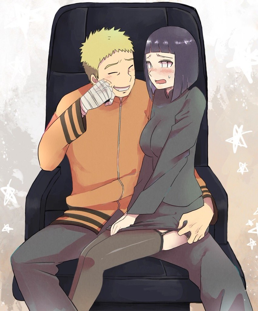 uzumaki naruto and hyuuga hinata (naruto and 1 more) drawn by ika_nrhn