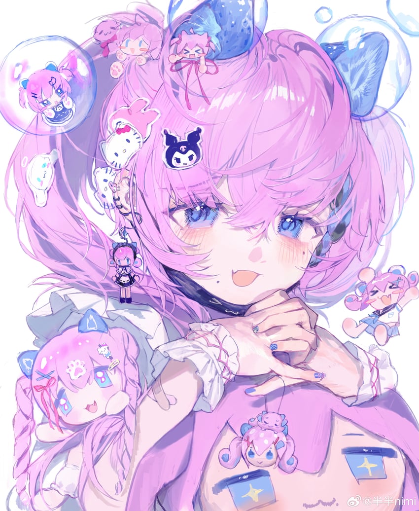 cinnamoroll, hello kitty, my melody, and kuromi (original and 4 more) drawn by banbanimi