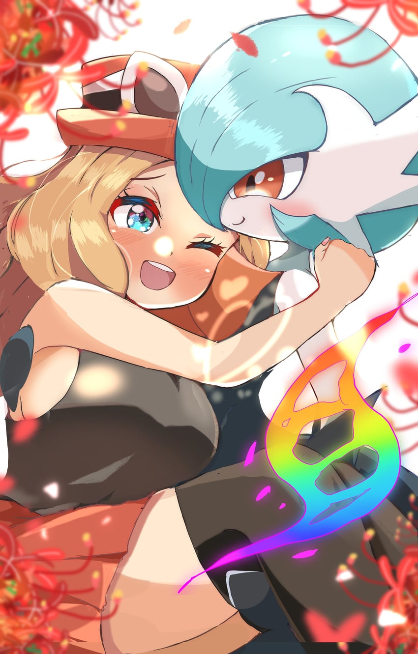gardevoir, serena, and mega gardevoir (pokemon and 1 more) drawn by carrot_summer