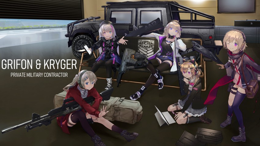 mdr, aa-12, lwmmg, scw, and fmg-9 (girls' frontline) drawn by 6ml