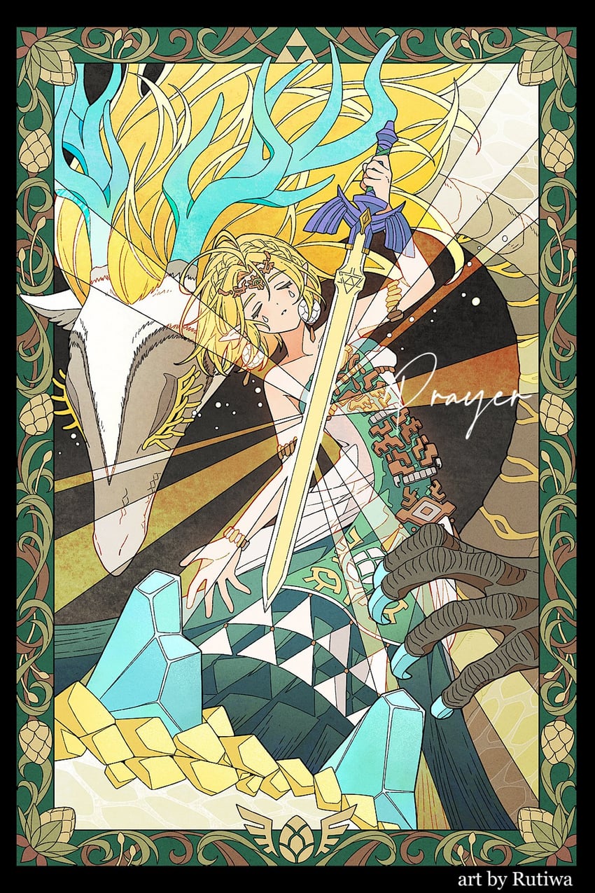 princess zelda and light dragon (the legend of zelda and 1 more) drawn by rutiwa