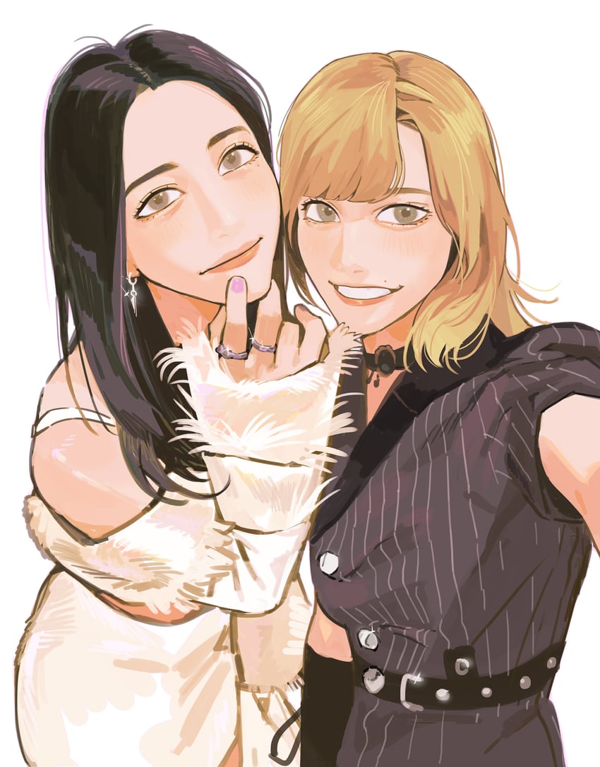 sasaki rico and yonezawa akane (real life) drawn by b_w_(grhessnuo)