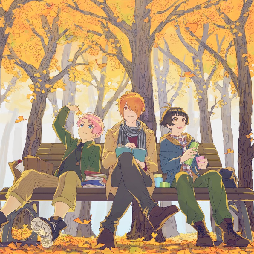 akizuki ryo, kabuto daigo, and tsukumo kazuki (idolmaster and 1 more) drawn by tokito0305