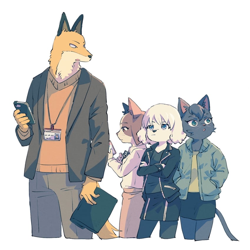 yamamoto fuyuki, nikaidou rui, mitsuya yuki, and ichimura shiho (odd taxi) drawn by kinjo_(momoyorieki)