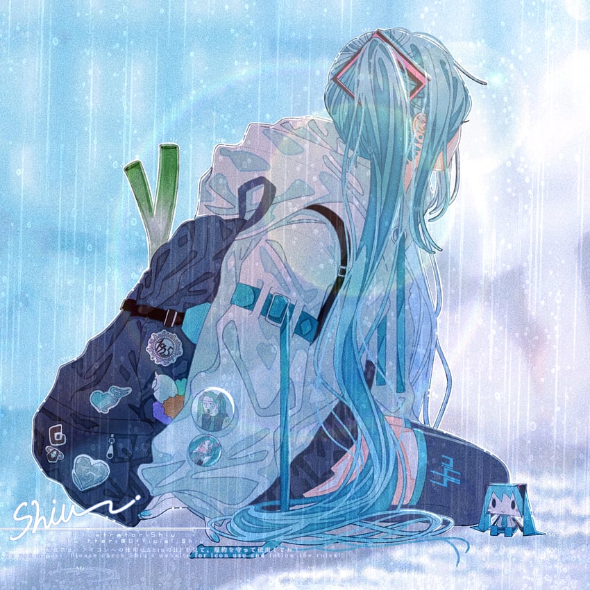 hatsune miku and hachune miku (vocaloid and 9 more) drawn by shiu_(official_shiu)