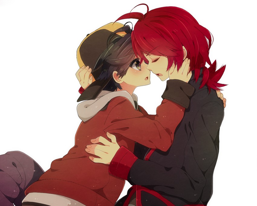 ethan and silver (pokemon and 1 more) drawn by nicole_(usako)