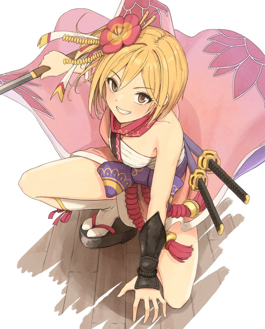 djeeta and kengo (granblue fantasy) drawn by shamal_(ny_earth)