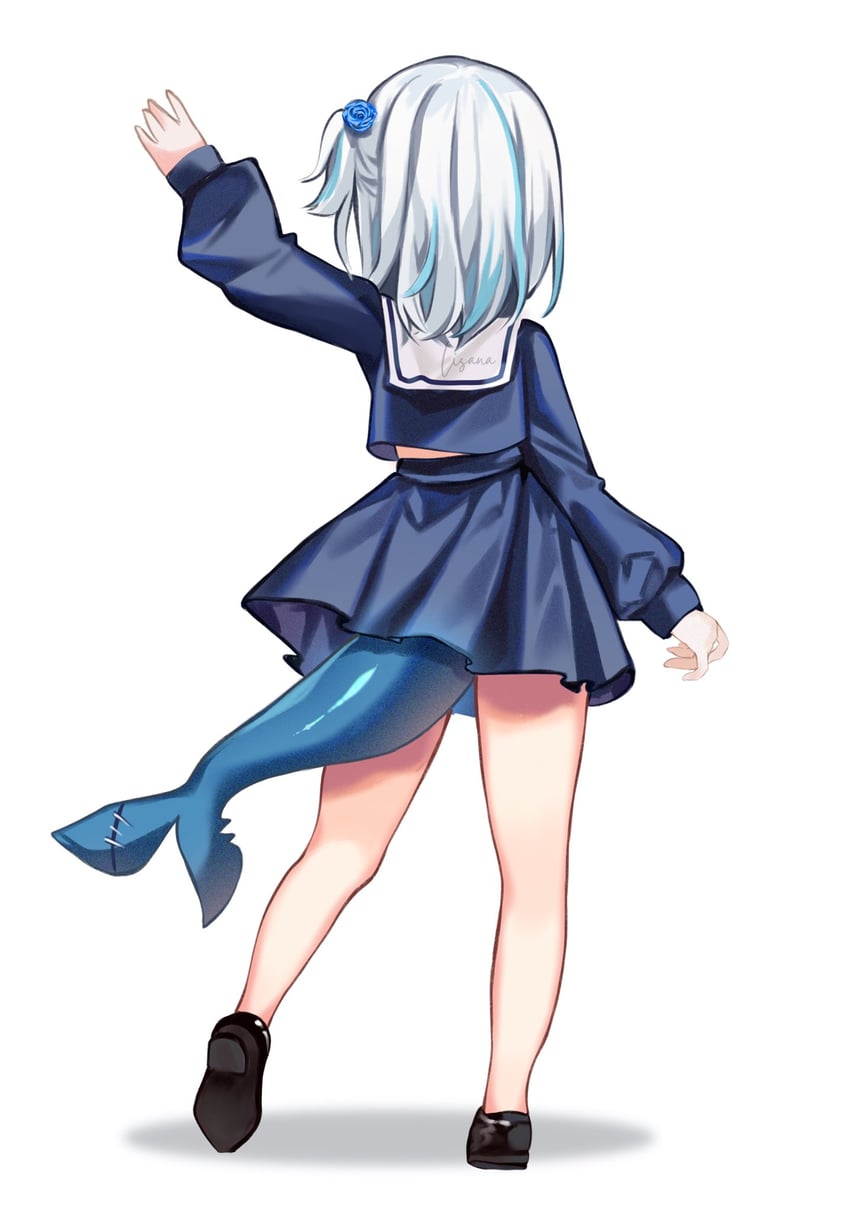 gawr gura (hololive and 1 more) drawn by lisana_strauss