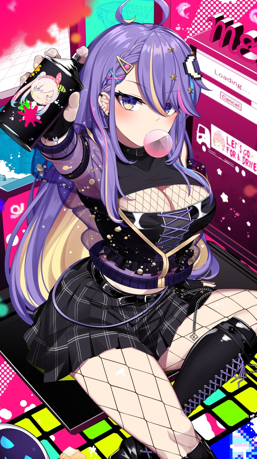 moona hoshinova and airani iofifteen (hololive and 1 more) drawn by akagi_(sk0127aho)
