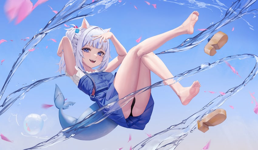 gawr gura (hololive and 1 more) drawn by lakusoul