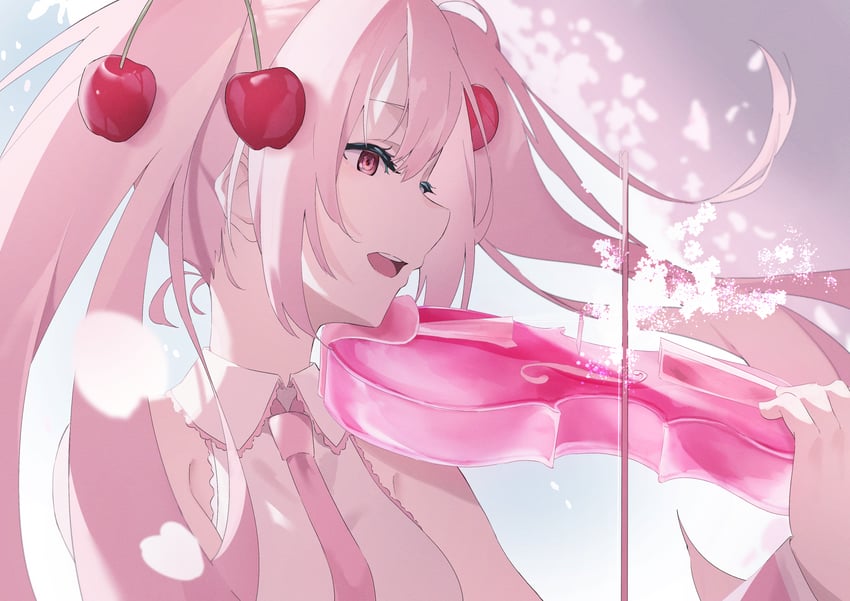 hatsune miku and sakura miku (vocaloid) drawn by hamtam_801198